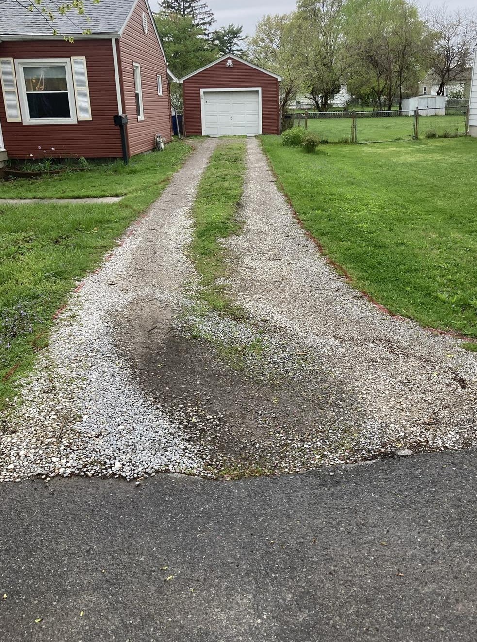 Before: parking lot prior to work